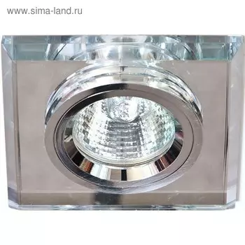 Встраиваемый светильник 8170-2, MR16, 50W, цвет серебро, d=60мм