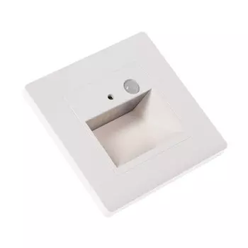 Встраиваемый светильник для лестницы с датчиком движения, 1.5 Вт, 60 Лм, 3000К, 8686 мм, 220 В, белый, свечение тёплое белое