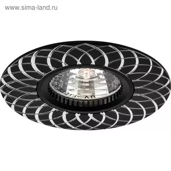 Встраиваемый светильник GS-M388BK, MR16, 50W, цвет черный, d=60мм
