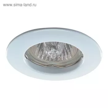 Встраиваемый светильник Novotech, 35 Вт, GU4, 12 В, 45x45 мм, d=45 мм, белый