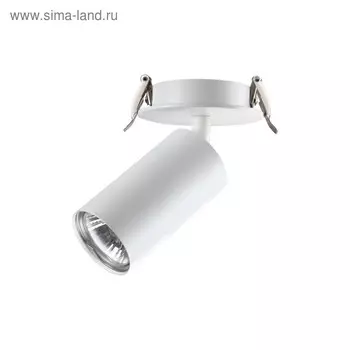 Встраиваемый светильник Novotech, 50 Вт GU10, 220 В, d=75 мм, белый