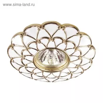 Встраиваемый светильник Novotech, 50 Вт, GX5,3, 12 В, 65x65 мм, d=65 мм, белый