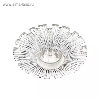 Встраиваемый светильник Novotech, 50 Вт, GX5,3, 12 В, 65x65 мм, d=65 мм, белый