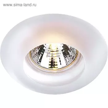 Встраиваемый светильник Novotech, 50 Вт, GX5,3, 12 В, 72x72 мм, d=72 мм, белый