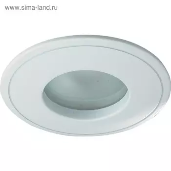 Встраиваемый светильник Novotech, 50 Вт, GX5,3, 12 В, 74x74 мм, d=74 мм, белый