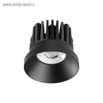 Встраиваемый светильник светодиодный Novotech, 10 Вт, 220 В, 70x70 мм, d=70 мм, черный
