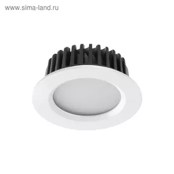Встраиваемый светильник светодиодный Novotech, 10 Вт, 220 В, 95x95 мм, d=95 мм, белый