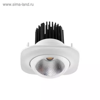 Встраиваемый светильник светодиодный Novotech, 15 Вт, 220 В, 105x105 мм, d=105 мм, белый