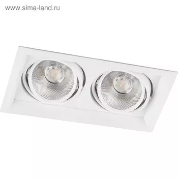 Встраиваемый светодиодный светильник AL202, 2x12W, 2160 Lm, 4000К, цвет белый