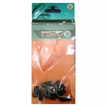 Втулка на карповую снасть, силиконовая, пакет, 10 шт, цвет чёрный