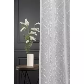 Вуаль с бело-серебряной вышивкой, 300x260