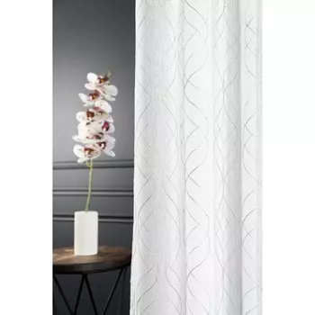 Вуаль с серо-серебряной вышивкой, 300x260