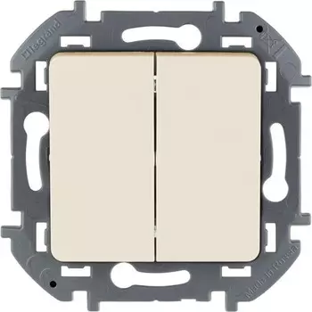 Выключатель 2-кл. Inspiria 10А IP20 250В 10AX механизм сл. кость Leg 673621