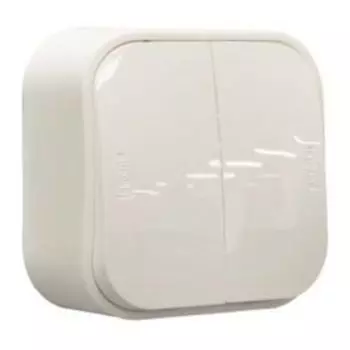 Выключатель 2-кл. Legrand "Quteo ", ОП 10АХ, бел. 782202