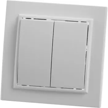 Выключатель STEKKER серия Эрна, 2 клавиши, PSW10-9004-01, белый