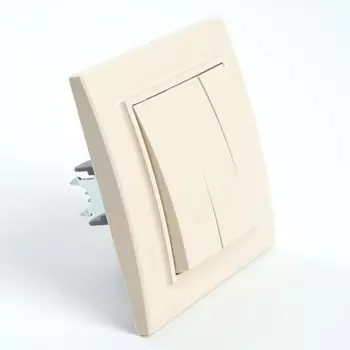 Выключатель электрический 3-клавишный, STEKKER серия Эрна, PSW10-9007-02, слоновая кость