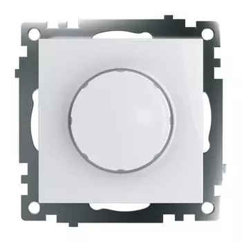Выключатель с диммером, электрический, серия Катрин, GLS10-7106-01, белый