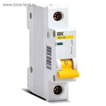 Выключатель авт. мод. IEK MVA20-1-006-B, 1п, B 6А, ВА 47-29, 4.5кА