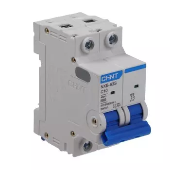 Выключатель автоматический CHINT NXB-63S, 2п, С 10 А, 4.5 кА
