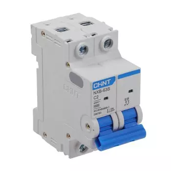Выключатель автоматический CHINT NXB-63S, 2п, С 2 А, 4.5 кА