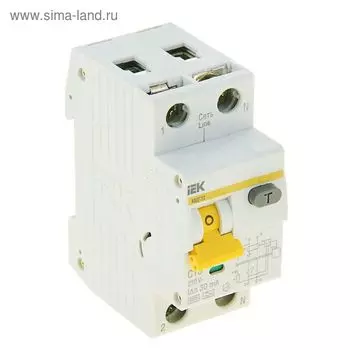 Выключатель автоматический, дифференциальный, 16А