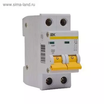 Выключатель автоматический IEK, 2 п, C 50 А, ВА 47-29, 4.5 кА, MVA20-2-050-C