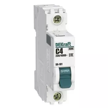 Выключатель автоматический модульный 1п C 4А 4.5кА ВА-101 DEKraft 11149DEK