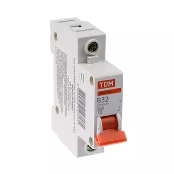 Выключатель автоматический TDM ВА47-63, 1п, 32 А, 4.5 кА, В, SQ0218-0042