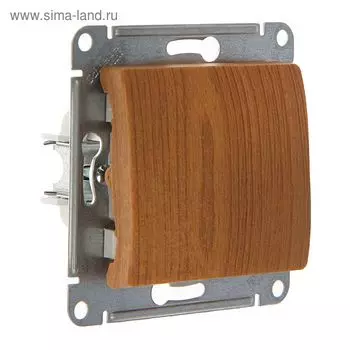 Выключатель "Glossa" SchE GSL000511, 10 А, 1 клавиша, скрытый, цвет дуб