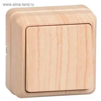 Выключатель IEK "ОКТАВА" EVO10-K03-10-DC, 1 кл., ОП, 10А, сосна, ВС20-1-0-ОС