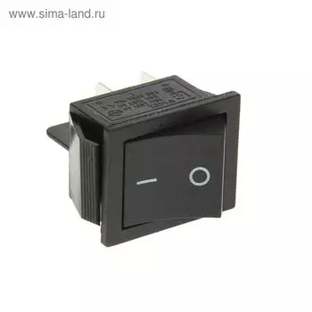 Выключатель клавишный REXANT RWB-501, 15А (4с), 250 В, ON-OFF, черный