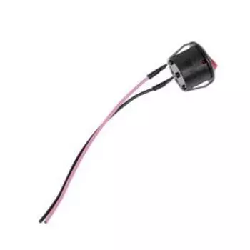 Выключатель клавишный с фиксацией, d=2 см, провод 10 см, красный