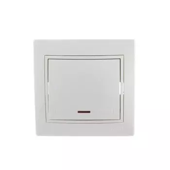 Выключатель LEZARD 701-0202-111 Mira, СП, 10А, 1 клавиша, цвет белый