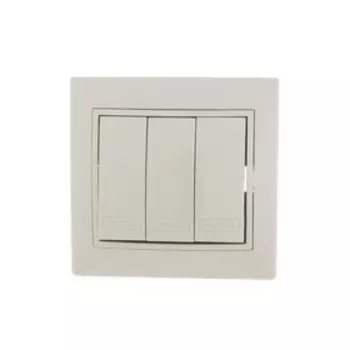 Выключатель LEZARD 701-0303-109 Mira, СП, 10А, 3 клавиши, цвет кремовый