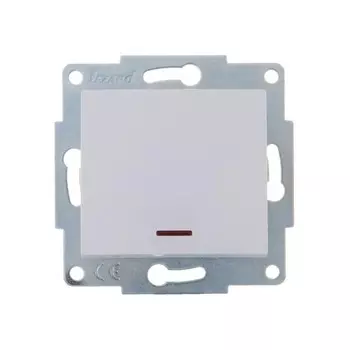 Выключатель LEZARD 707-0288-111 Karina, СП, 10А, 1 клавиша, цвет белый