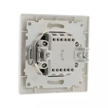 Выключатель Luazon Lighting "Антей", 10 А, 1 клавиша, скрытый, серебристый