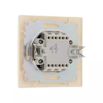 Выключатель Luazon Lighting «Антей», 10 А, 2 клавиши, скрытый монтаж, с подсветкой, белый