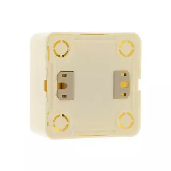 Выключатель Luazon Lighting "Лига", 10 А, 1 клавиша, с подсветкой, накладной, бежевый