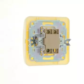 Выключатель Luazon Lighting «Орион», 10 А, 2 клавиши, скрытый монтаж, бежевый