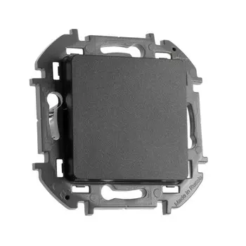 Выключатель Legrand INSPIRIA, 1 клавиша, 10 A, 250 В, антрацит