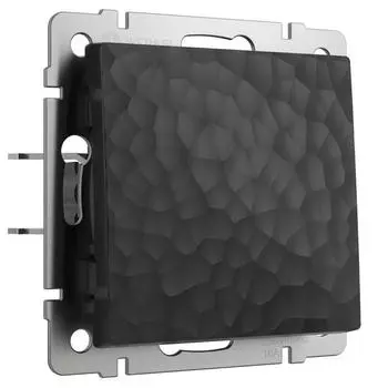 Выключатель одноклавишный проходной W1212008, черный