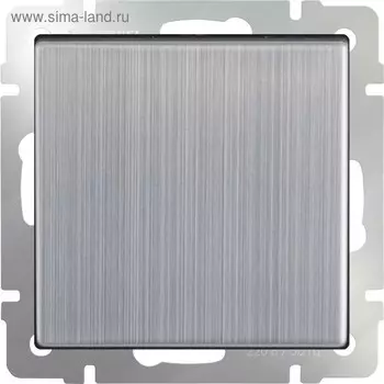 Выключатель одноклавишный проходной WL02-SW-1G-2W, цвет никель