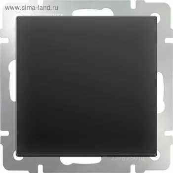 Выключатель одноклавишный проходной WL08-SW-1G-2W, цвет черный