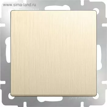 Выключатель одноклавишный проходной WL10-SW-1G-2W, цвет шампань