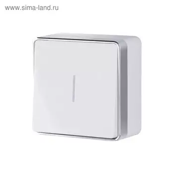 Выключатель одноклавишный с подсветкой Gallant WL15-01-04-white, цвет белый