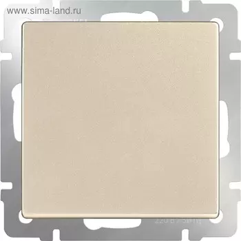 Выключатель одноклавишный WL11-SW-1G, цвет шампань