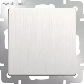 Выключатель одноклавишный WL13-SW-1G, цвет перламутровый рифленый