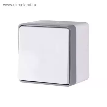 Выключатель одноклавишный влагозащищенный Gallant WL15-01-02-white, цвет белый