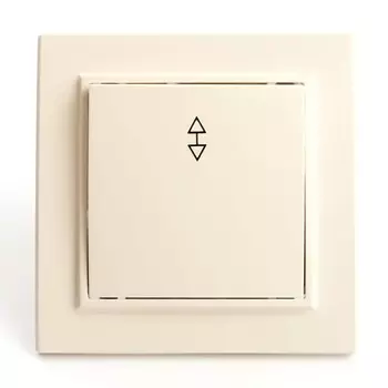 Выключатель (переключатель) электрический 1-клавишный,STEKKER Эрна,PSW10-9005-02,слон-я кост 1022450