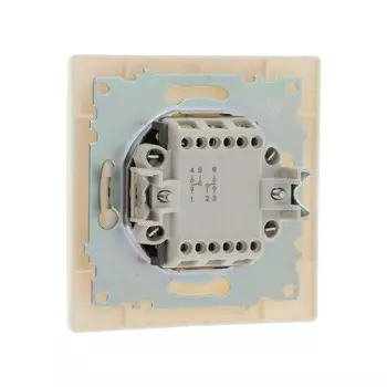 Выключатель проходной Luazon Lighting «Антей», 10 А, 2 клавиши, скрытый монтаж, белый